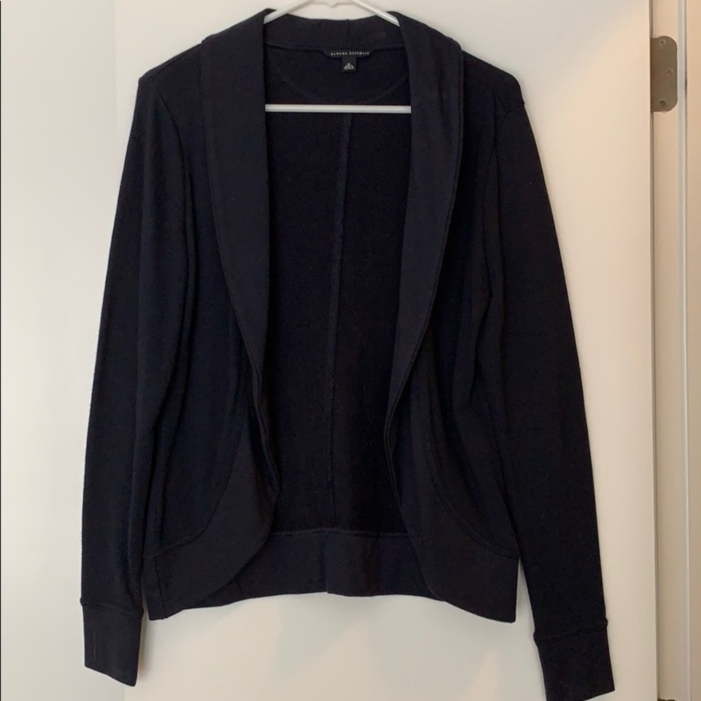 Navy cotton cardigan